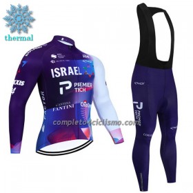 Completo Maglia ML + Pantaloncino con bretelle ML 2023 Israel Premier Tech Winter Invernale